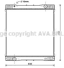 AVA QUALITY COOLING Радиатор, охлаждение двигателя ME2261